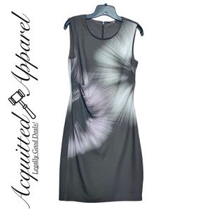 Ellie Tahari Women’s Sleeveless Ruched Sheath Tie Dye Print Dress